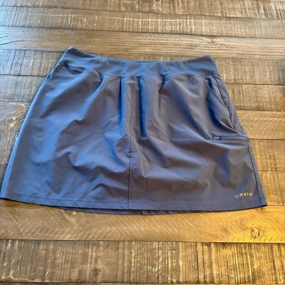 Orvis Pants - Orvis Skort Women's Extra Large Blue Gray Golf Tennis Outdoor Travel Activewear